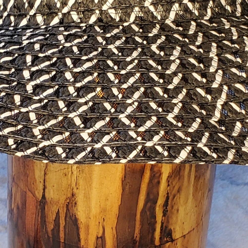 NWOT  Finely Woven Summer Hat - black & white - Picture 7 of 11